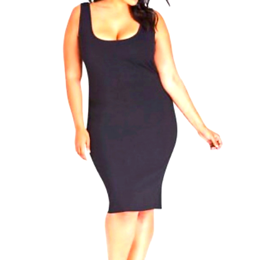 City Chic Navy Midi Dress